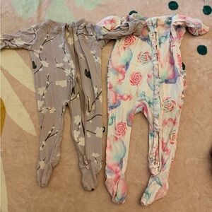 NB Kyte BABY Floral and Posh Peanut  Bamboo Footies